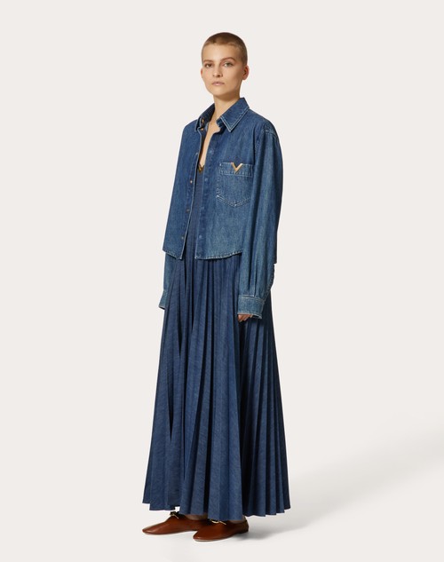 Red Valentino CAMICIA IN CHAMBRAY DENIM Shopping online