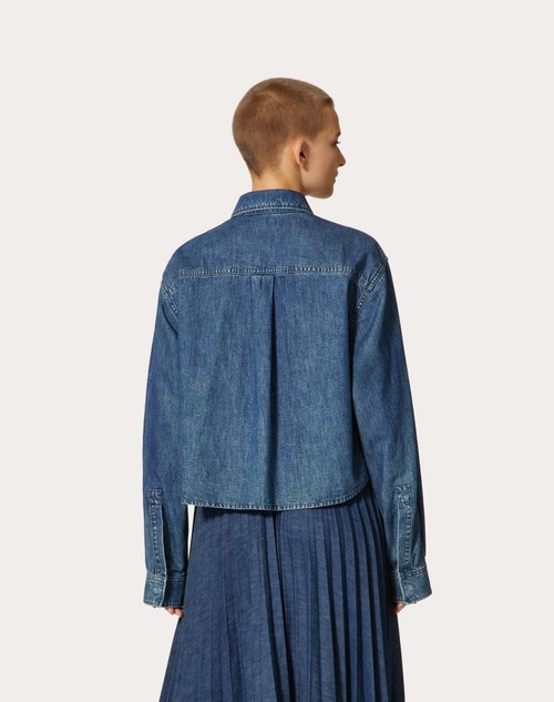 Red Valentino CAMICIA IN CHAMBRAY DENIM Shopping online