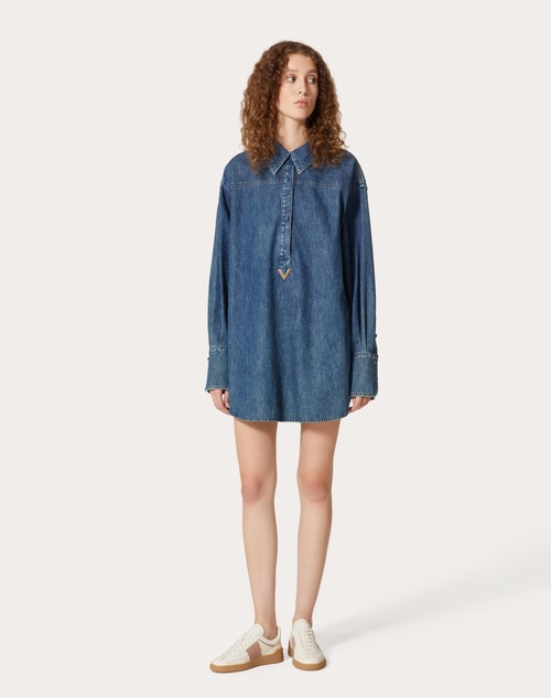 Red Valentino ABITO IN CHAMBRAY DENIM Offerta esclusiva
