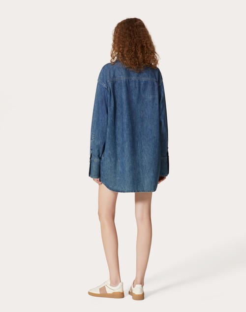 Red Valentino ABITO IN CHAMBRAY DENIM Offerta esclusiva