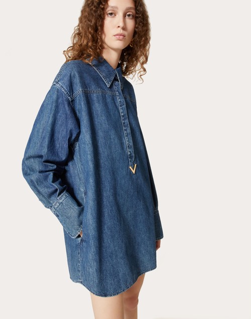 Red Valentino ABITO IN CHAMBRAY DENIM Offerta esclusiva