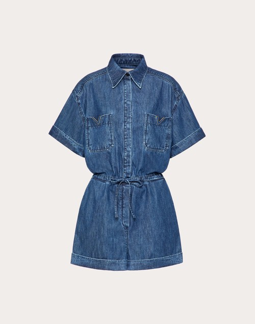 Red Valentino JUMPSUIT IN DENIM CHAMBRAY Cyber Monday