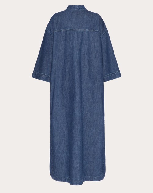 Red Valentino KAFTANO IN CHAMBRAY DENIM Offerta natalizia