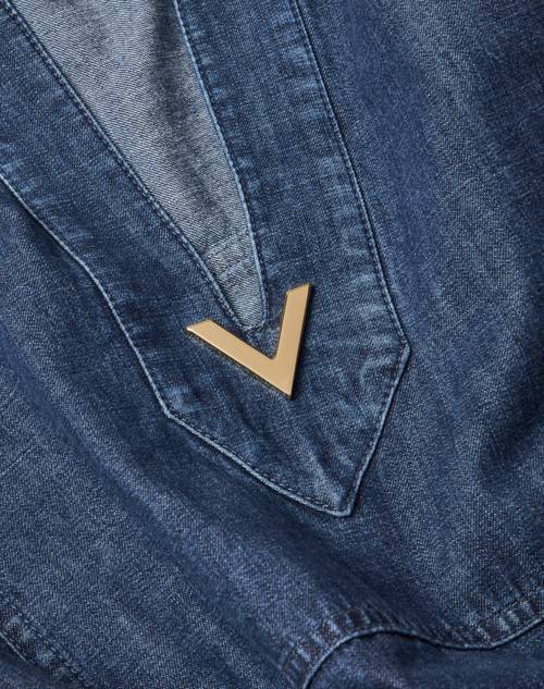 Red Valentino KAFTANO IN CHAMBRAY DENIM Offerta natalizia