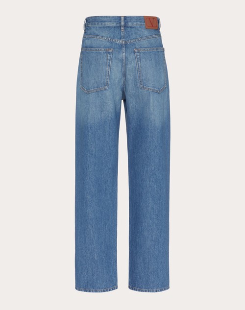 Red Valentino PANTALONE IN MEDIUM BLUE DENIM Smaltimento dello stoccaggio