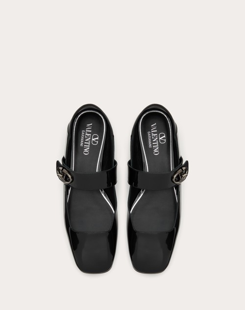 Red Valentino BALLERINA MARY-JANE VLOGO LOCKER IN VERNICE Offerta temporanea