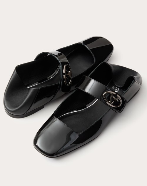 Red Valentino BALLERINA MARY-JANE VLOGO LOCKER IN VERNICE Offerta temporanea