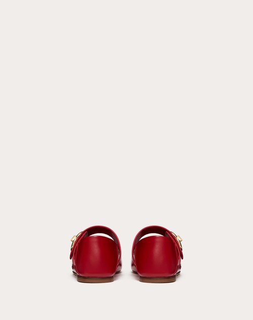 Red Valentino BALLERINA MARY-JANE VLOGO LOCKER IN NAPLACK Nuovi prodotti
