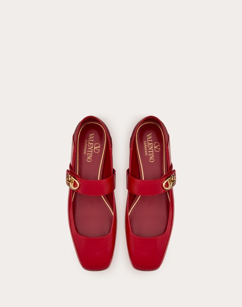Red Valentino BALLERINA MARY-JANE VLOGO LOCKER IN NAPLACK Nuovi prodotti