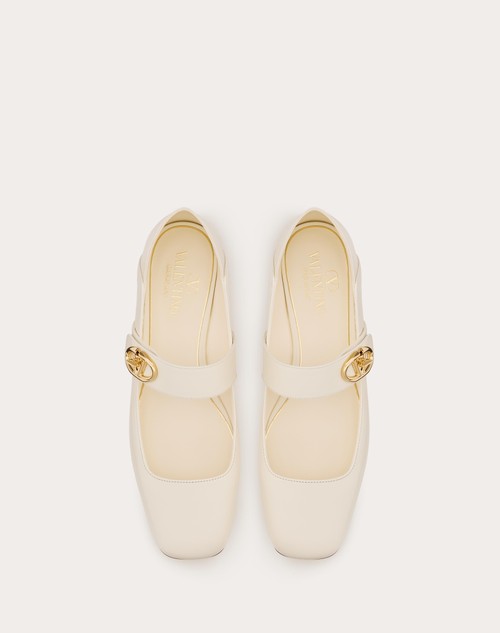 Red Valentino BALLERINA MARY-JANE VLOGO LOCKER IN VITELLO Bestseller