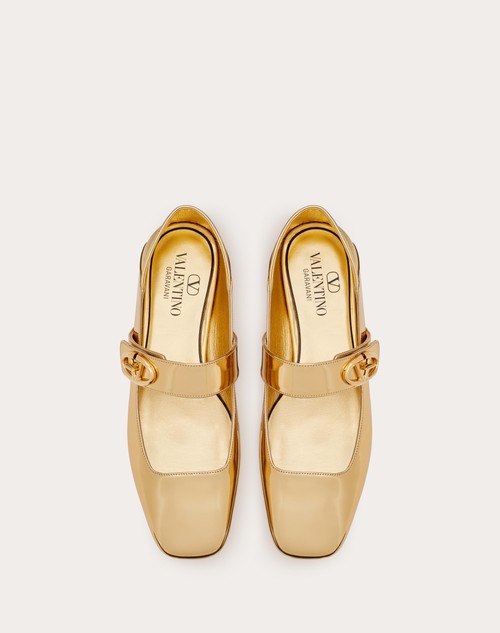 Red Valentino BALLERINA MARY-JANE VLOGO LOCKER IN VITELLO SPECCHIO Comprane uno, ottenene uno gratis