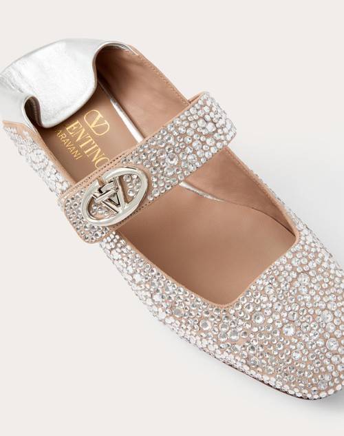 Red Valentino BALLERINA MARY-JANE VLOGO LOCKER CON CRISTALLI Offerte giornaliere