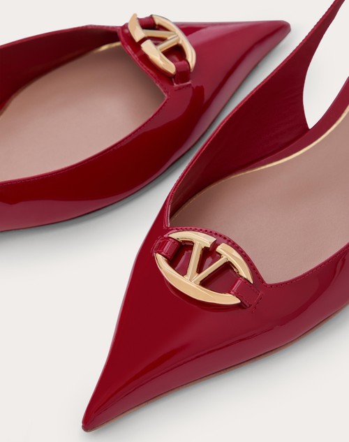 Red Valentino BALLERINA SLINGBACK VLOGO THE BOLD EDITION IN VERNICE 20MM Offerte speciali