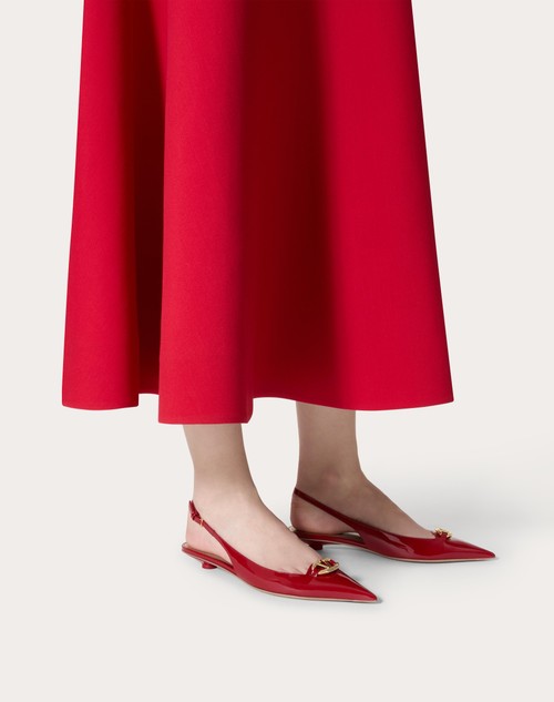 Red Valentino BALLERINA SLINGBACK VLOGO THE BOLD EDITION IN VERNICE 20MM Offerte speciali
