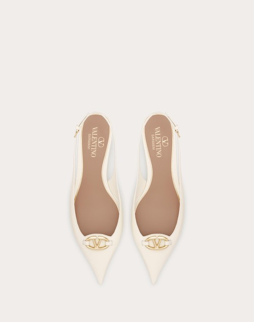 Red Valentino BALLERINA SLINGBACK VLOGO THE BOLD EDITION IN VITELLO 20MM Sconti VIP