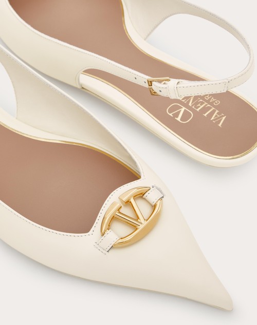 Red Valentino BALLERINA SLINGBACK VLOGO THE BOLD EDITION IN VITELLO 20MM Sconti VIP