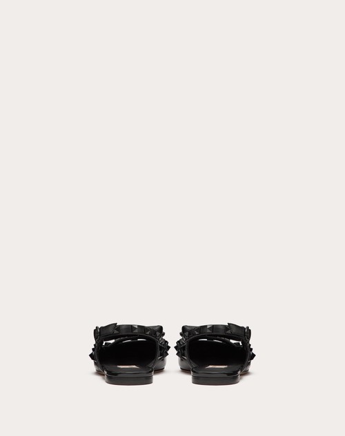 Red Valentino BALLERINA SLINGBACK ROCKSTUD BOW IN VERNICE E BORCHIE IN TONO Super Saving Price
