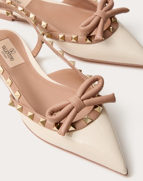 Red Valentino BALLERINA SLINGBACK ROCKSTUD BOW IN VERNICE Ritorno libero