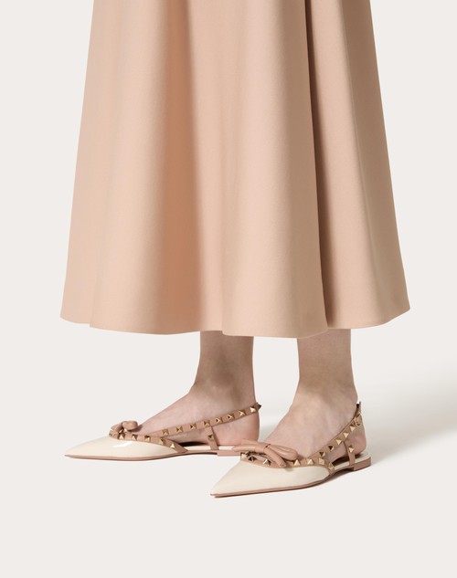 Red Valentino BALLERINA SLINGBACK ROCKSTUD BOW IN VERNICE Ritorno libero