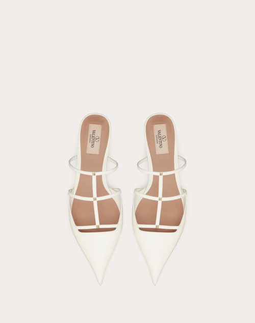 Red Valentino MULE ROCKSTUD WISPY IN VITELLO 20MM Rilascio limitato