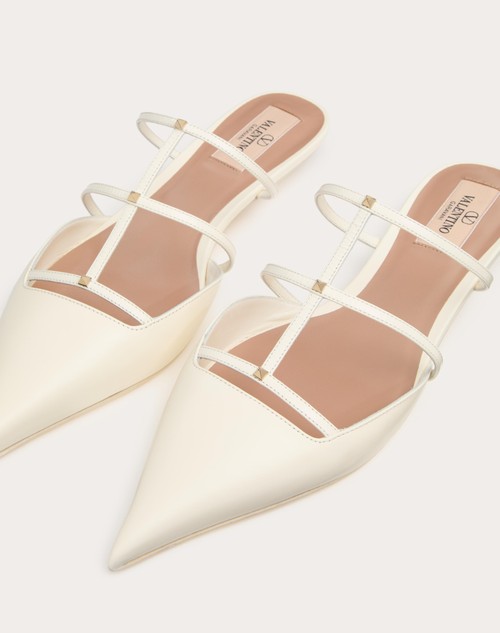 Red Valentino MULE ROCKSTUD WISPY IN VITELLO 20MM Rilascio limitato