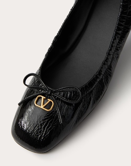 Red Valentino BALLERINA VLOGO SIGNATURE IN VERNICE Latest stili