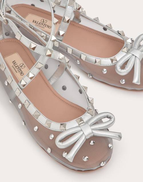 Red Valentino BALLERINA ROCKSTUD IN RETE CON CRISTALLI Ultimi due giorni