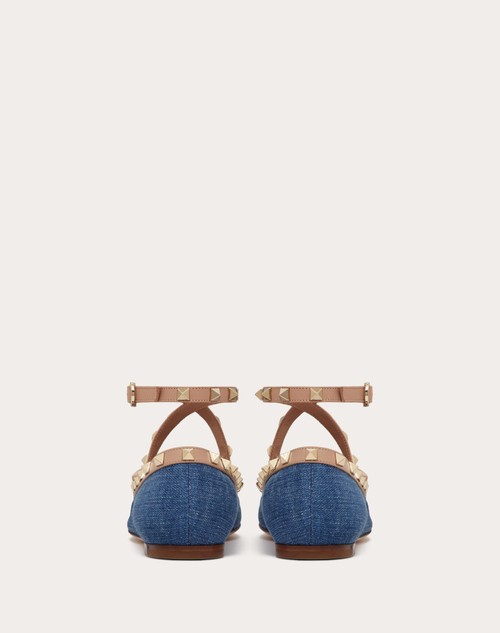 Red Valentino BALLERINA ROCKSTUD IN DENIM Fino al 50% di sconto