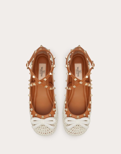 Red Valentino BALLERINA ROCKSTUD CON RICAMO CROCHET Fino al 60% di sconto