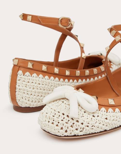 Red Valentino BALLERINA ROCKSTUD CON RICAMO CROCHET Fino al 60% di sconto