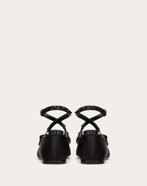 Red Valentino BALLERINA ROCKSTUD IN RASO E BORCHIE IN TONO Sostegno trimestrale