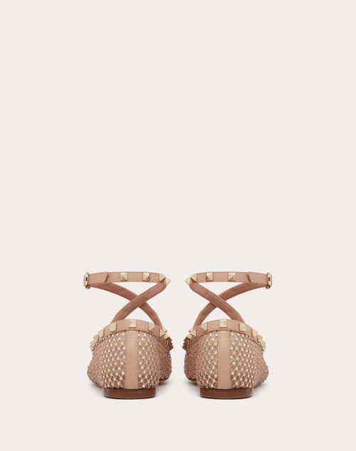 Red Valentino BALLERINA ROCKSTUD IN RETE CON CRISTALLI Discount Store per i nuovi prodotti