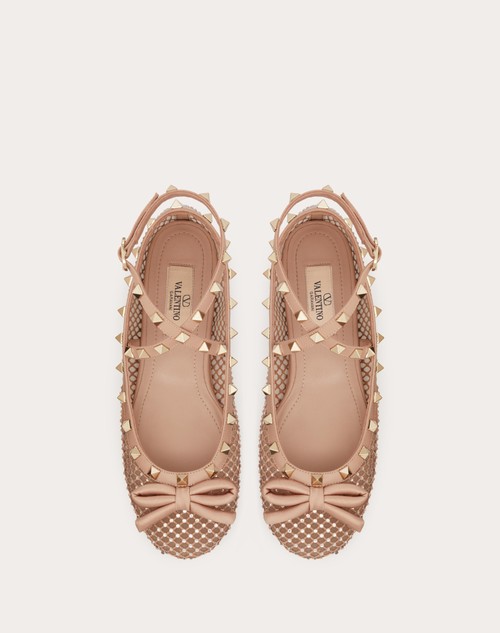 Red Valentino BALLERINA ROCKSTUD IN RETE CON CRISTALLI Discount Store per i nuovi prodotti