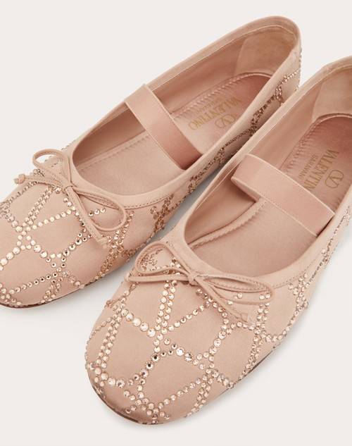 Red Valentino BALLERINA TOILE ICONOGRAPHE CON CRISTALLI Trasporto libero internazionale