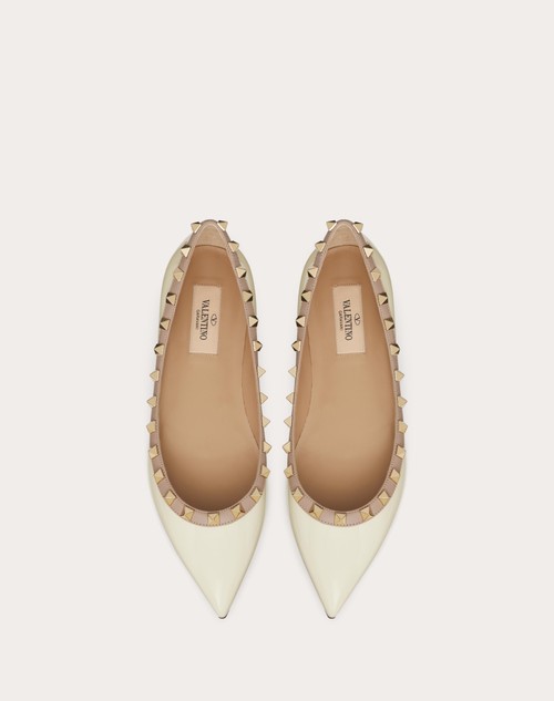 Red Valentino BALLERINA ROCKSTUD IN VERNICE Esporta salva