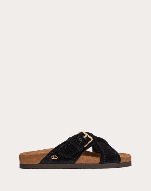 Red Valentino SANDALO SLIDE FUSSFRIEND IN VELLUTO 30MM Fino Al -60%