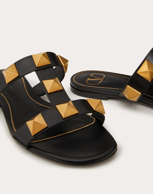 Red Valentino SANDALO SLIDE BASSO ROMAN STUD IN VITELLO Prezzo Ridotto