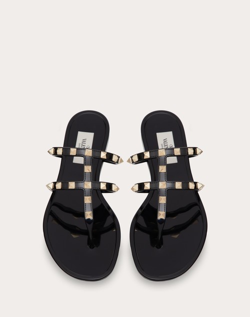 Red Valentino SANDALO INFRADITO BASSO ROCKSTUD IN GOMMA Sconto