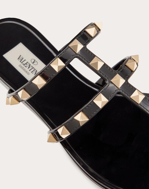 Red Valentino SANDALO INFRADITO BASSO ROCKSTUD IN GOMMA Sconto