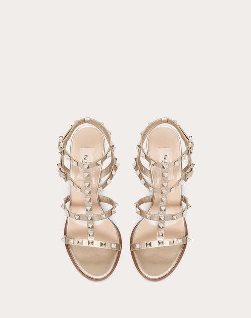 Red Valentino SANDALO ROCKSTUD IN VITELLO METALLIZZATO CON CINTURINI 90MM Nuova