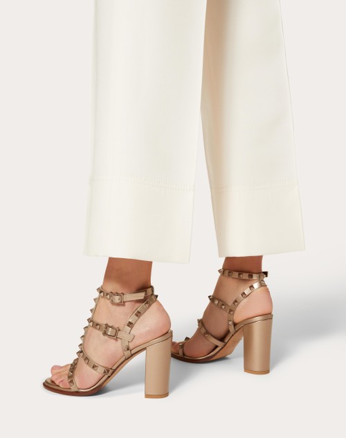 Red Valentino SANDALO ROCKSTUD IN VITELLO METALLIZZATO CON CINTURINI 90MM Nuova