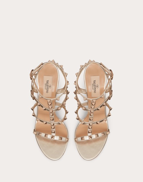 Red Valentino SANDALO ROCKSTUD IN VITELLO METALLIZZATO CON CINTURINI 100MM Offerta speciale