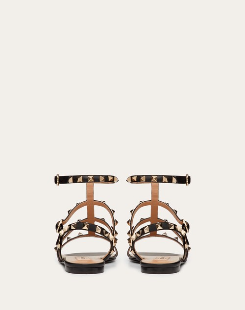 Red Valentino SANDALO BASSO ROCKSTUD IN VITELLO CON CINTURINI Grande vendita