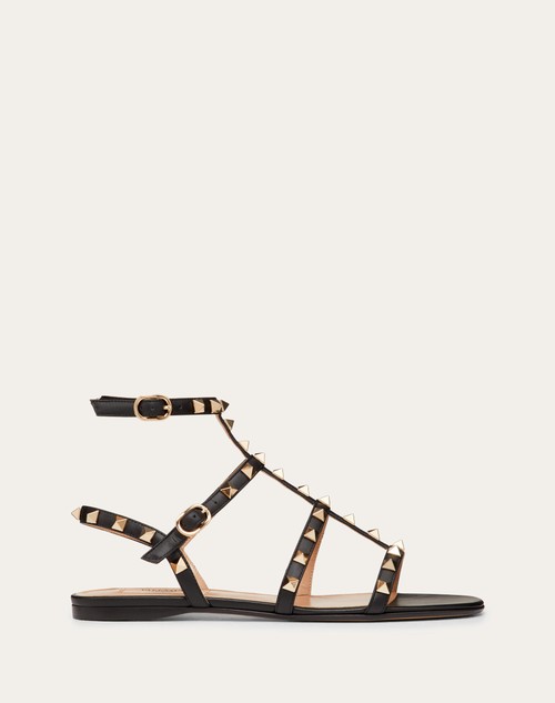 Red Valentino SANDALO BASSO ROCKSTUD IN VITELLO CON CINTURINI Flash Sale