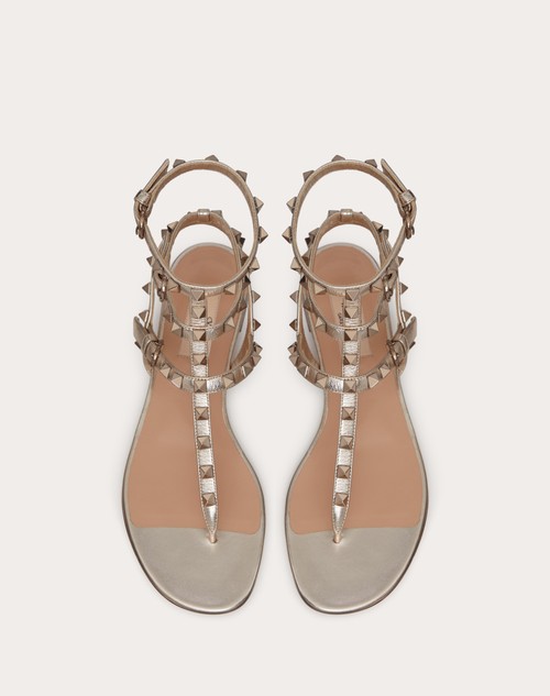 Red Valentino SANDALO INFRADITO BASSO ROCKSTUD METALLIZZATO Offerta esclusiva