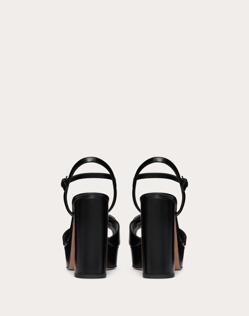 Red Valentino SANDALO CON PLATEAU VLOGO SIGNATURE IN VITELLO 115MM Offerta Pasqua