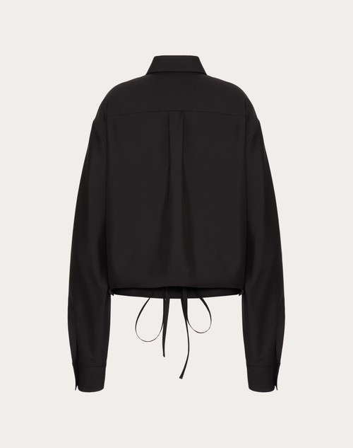 Red Valentino CAMICIA IN TECHNO LIGHT WOOL Liquidazione