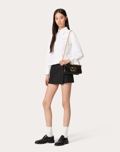 Red Valentino CAMICIA IN COMPACT POPELINE RICAMATA Offerte giornaliere