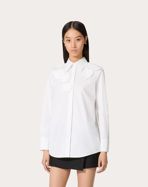 Red Valentino CAMICIA IN COMPACT POPELINE RICAMATA Offerte giornaliere