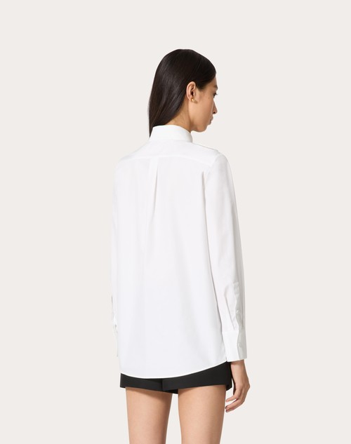 Red Valentino CAMICIA IN COMPACT POPELINE RICAMATA Offerte giornaliere
